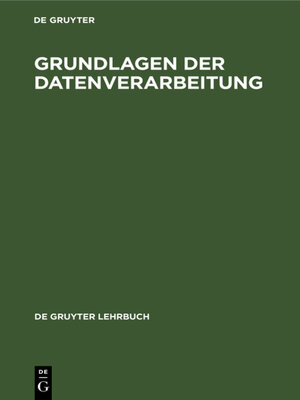 cover image of Grundlagen der Datenverarbeitung